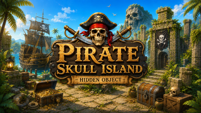 Pirate Skull Island - Hidden Object